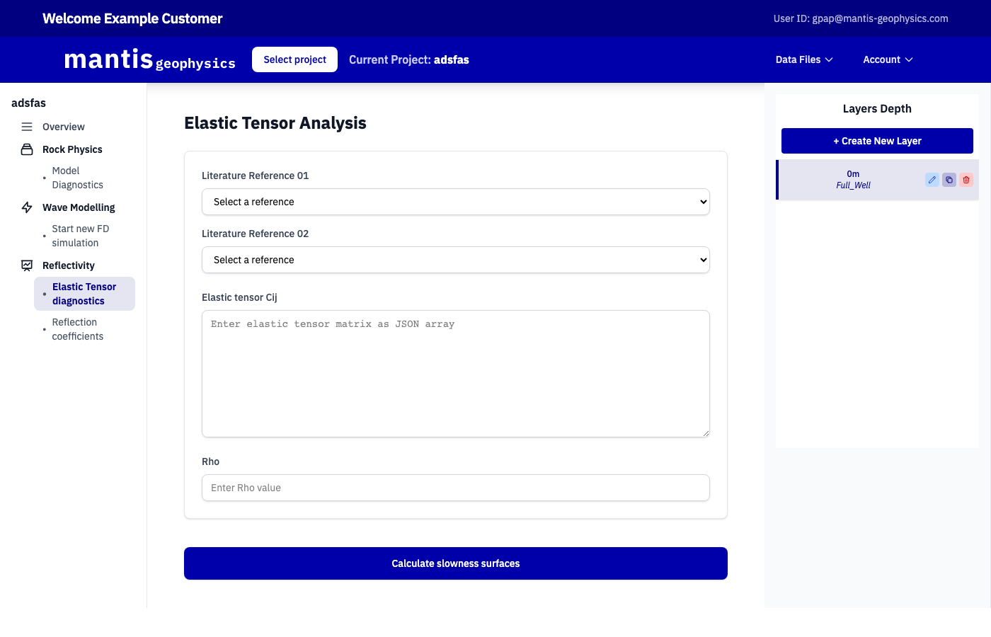 Elastic tensor
